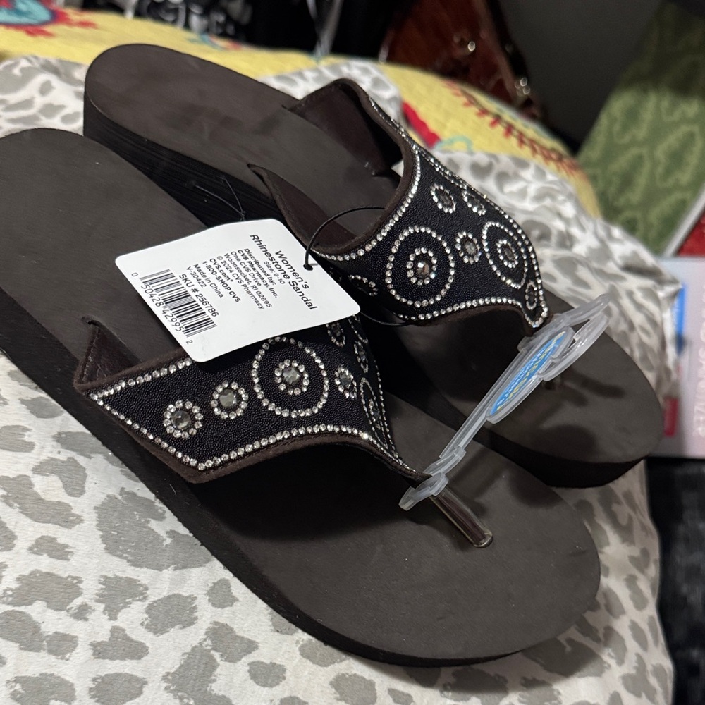 Stylish Black Beaded Women's Sandals